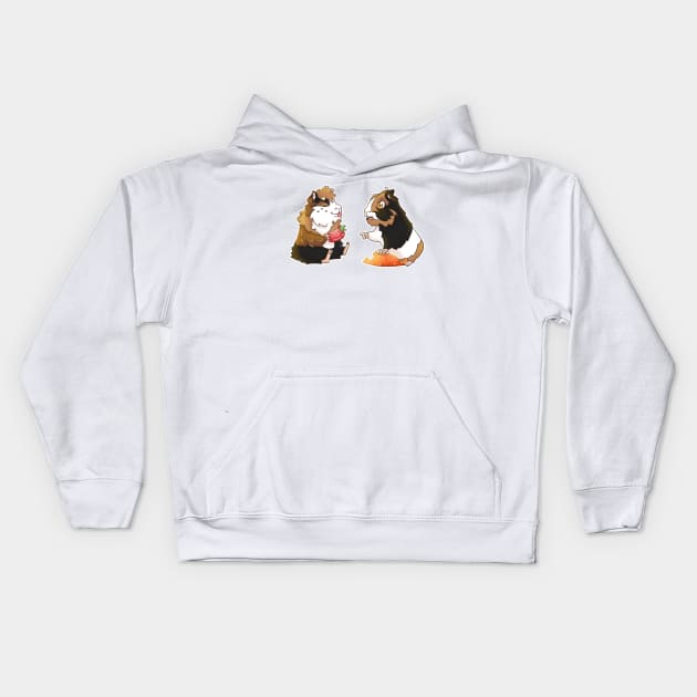 Guinea pig sharing Kids Hoodie by  Ydra